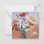 Vincent van Gogh - Vase with Roses & Anemones Note Card<br><div class="desc">Still Life / Japanese Vase with Roses and Anemones - Vincent van Gogh,  1890</div>