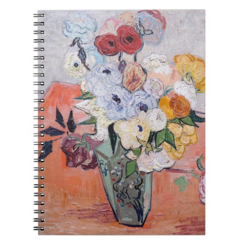 Vincent van Gogh _ Vase with Roses  Anemones Notebook