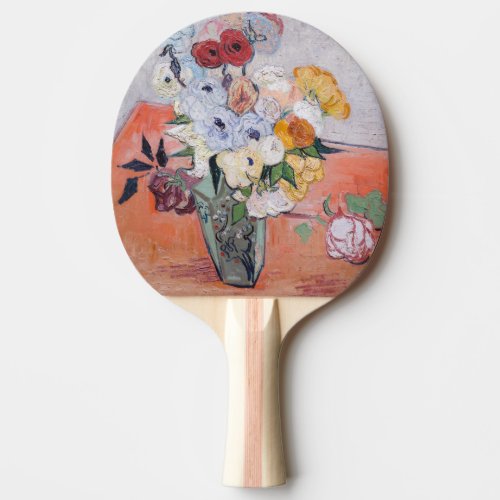 Vincent van Gogh _ Vase with Roses  Anemones Ping Pong Paddle