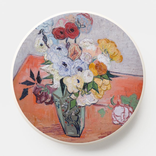 Vincent van Gogh - Vase with Roses & Anemones PopSocket (Popsocket)