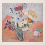 Vincent van Gogh - Vase with Roses & Anemones Scarf<br><div class="desc">Still Life / Japanese Vase with Roses and Anemones - Vincent van Gogh, 1890</div>
