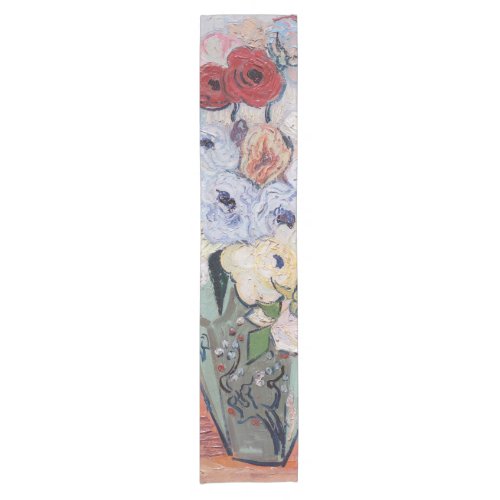 Vincent van Gogh _ Vase with Roses  Anemones Short Table Runner