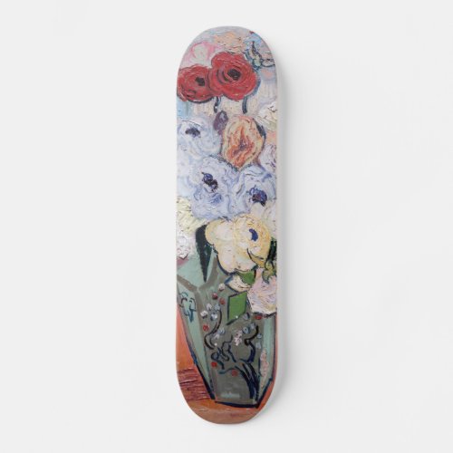 Vincent van Gogh _ Vase with Roses  Anemones Skateboard