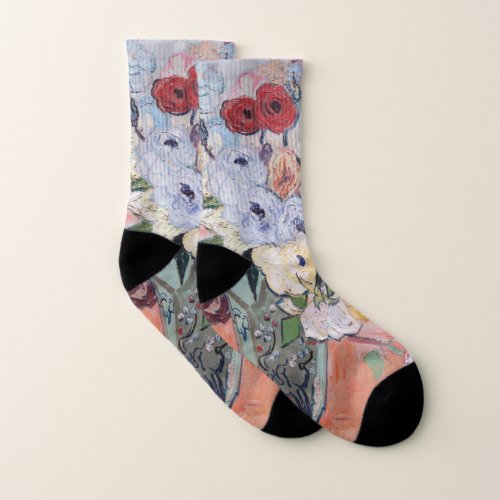 Vincent van Gogh _ Vase with Roses  Anemones Socks