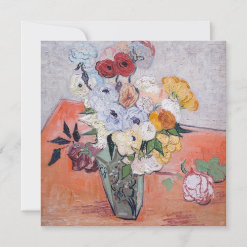 Vincent van Gogh _ Vase with Roses  Anemones Thank You Card