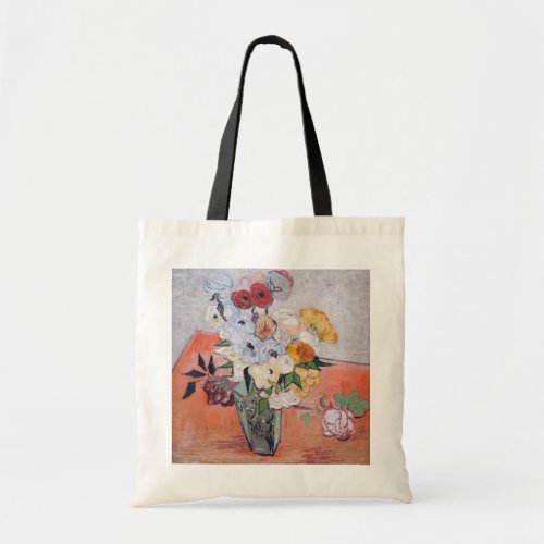 Vincent van Gogh _ Vase with Roses  Anemones Tote Bag