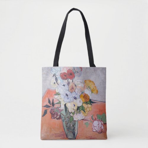 Vincent van Gogh _ Vase with Roses  Anemones Tote Bag