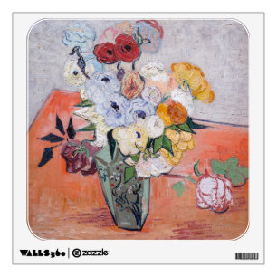 Vincent van Gogh - Vase with Roses & Anemones Wall Decal