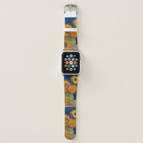 Vincent Van Gogh _ Vase with Twelve Sunflowers App Apple Watch Band