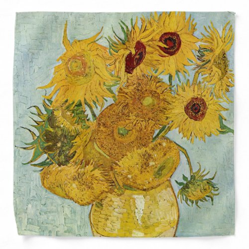 Vincent Van Gogh _ Vase with Twelve Sunflowers Bandana