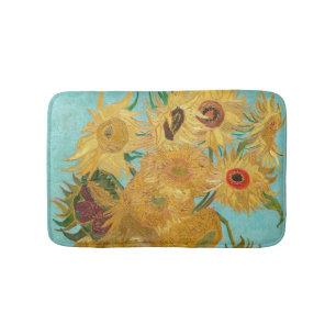 Vincent Van Gogh - Vase with Twelve Sunflowers Bath Mat