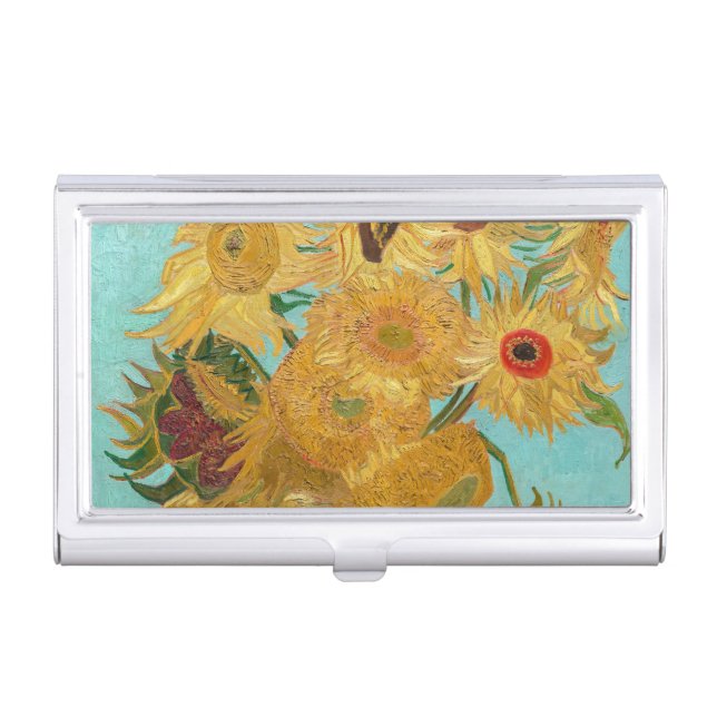Vincent Van Gogh - Vase with Twelve Sunflowers Business Card Case (Front)
