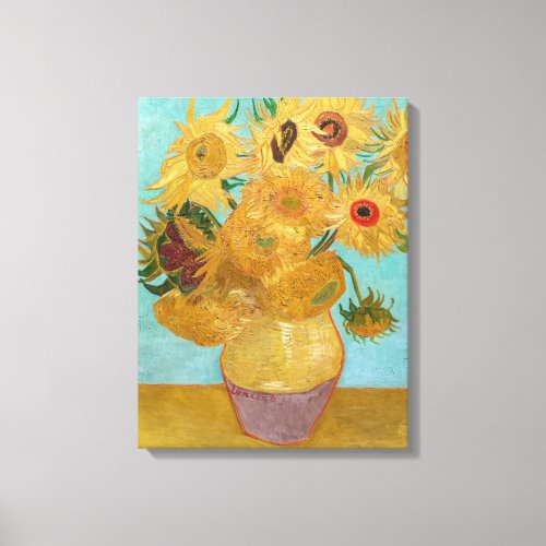 Vincent Van Gogh _ Vase with Twelve Sunflowers Canvas Print