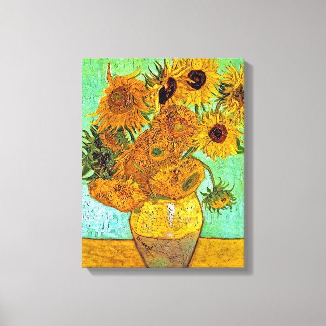 Vincent Van Gogh - Vase With Twelve Sunflowers Canvas Print (Front)