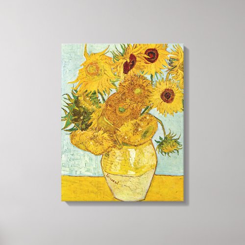 Vincent Van Gogh _ Vase with Twelve Sunflowers Canvas Print