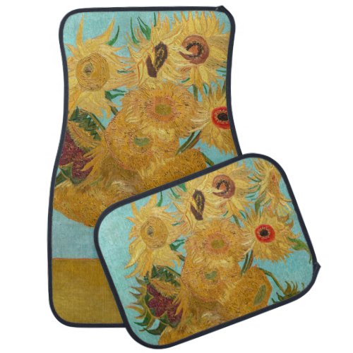 Vincent Van Gogh _ Vase with Twelve Sunflowers Car Floor Mat
