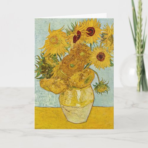 Vincent Van Gogh _ Vase with Twelve Sunflowers Card