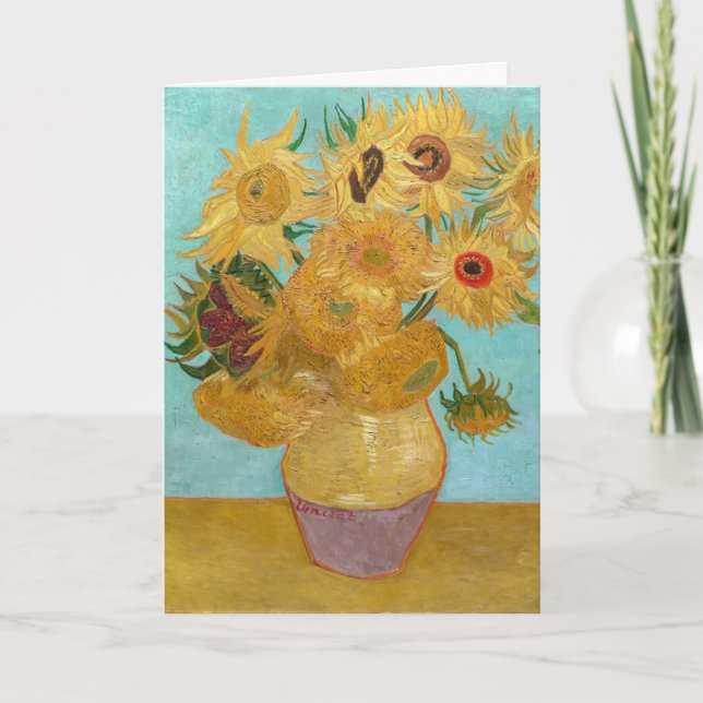 Vincent Van Gogh - Vase with Twelve Sunflowers Card (Front)