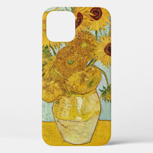 Vincent Van Gogh _ Vase with Twelve Sunflowers iPhone 12 Case