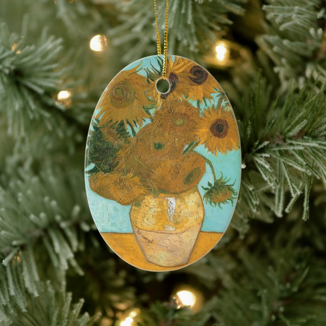 Vincent van Gogh - Vase with Twelve Sunflowers Ceramic Ornament (Tree)