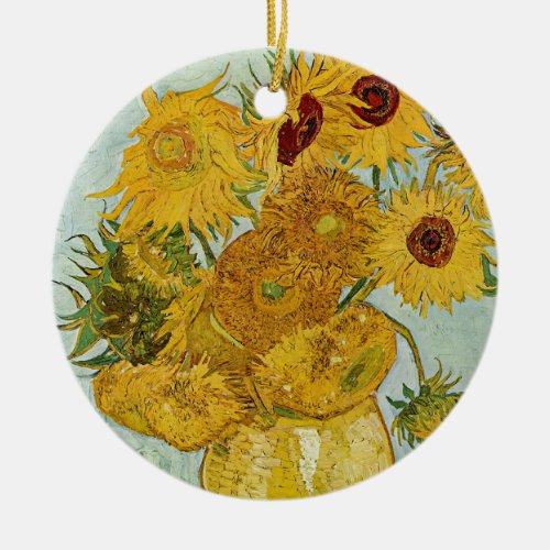 Vincent Van Gogh _ Vase with Twelve Sunflowers Ceramic Ornament