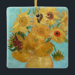 Vincent Van Gogh - Vase with Twelve Sunflowers Ceramic Ornament<br><div class="desc">Vase with Twelve Sunflowers / Vase avec douze tournesols - Vincent Van Gogh,  January 1889 - Sunflowers 1889 repetition of third version (F455)</div>