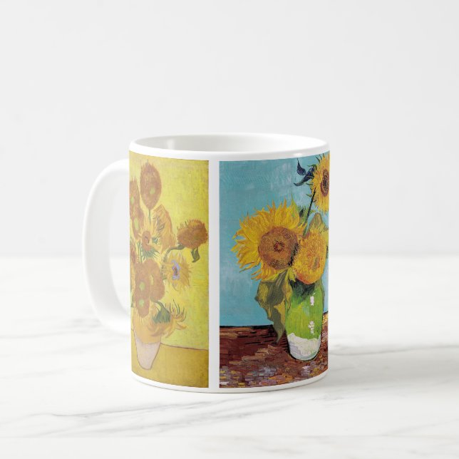 Vincent Van Gogh - Vase with Twelve Sunflowers Coffee Mug (Front Left)
