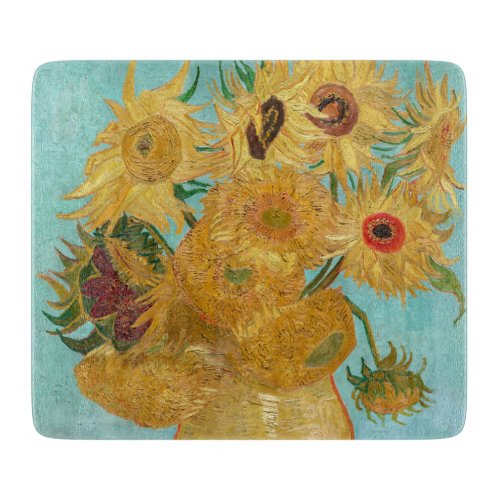 Vincent Van Gogh _ Vase with Twelve Sunflowers Cutting Board