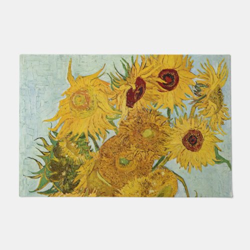 Vincent Van Gogh _ Vase with Twelve Sunflowers Doormat