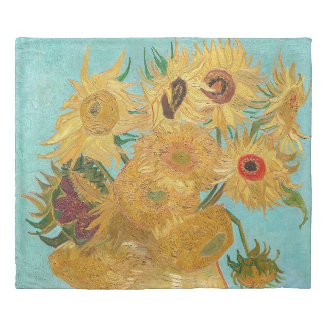 Vincent Van Gogh - Vase with Twelve Sunflowers Duvet Cover (Front)