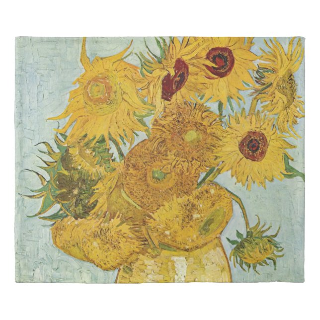 Vincent Van Gogh - Vase with Twelve Sunflowers Duvet Cover (Front)