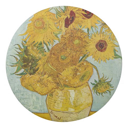 Vincent Van Gogh _ Vase with Twelve Sunflowers Eraser