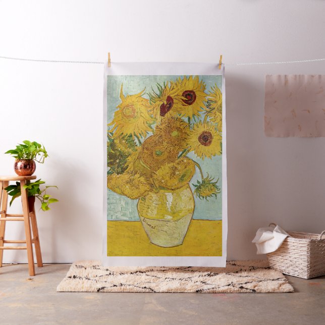 Vincent Van Gogh - Vase with Twelve Sunflowers Fabric (In Situ)