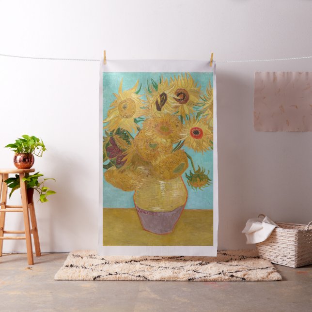 Vincent Van Gogh - Vase with Twelve Sunflowers Fabric (In Situ)