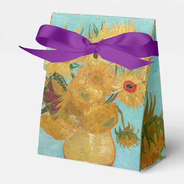 Vincent Van Gogh - Vase with Twelve Sunflowers Favor Boxes (Front Side)