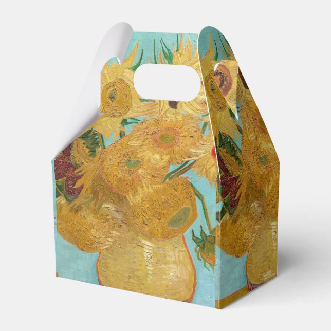 Vincent Van Gogh - Vase with Twelve Sunflowers Favor Boxes (Front Side)