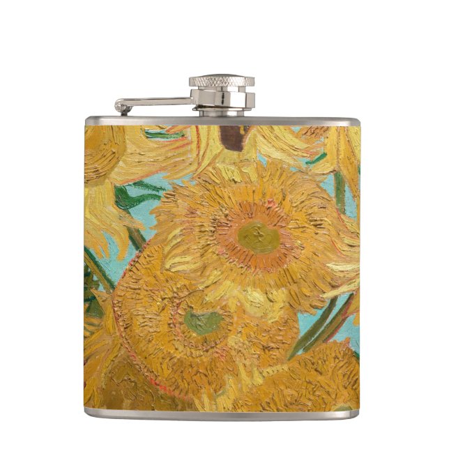 Vincent Van Gogh - Vase with Twelve Sunflowers Flask (Front)