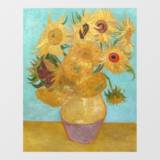Vincent Van Gogh - Vase with Twelve Sunflowers Floor Decals (Front)