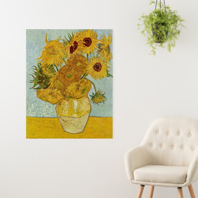 Vincent Van Gogh - Vase with Twelve Sunflowers Foam Board (In Situ (Wall))
