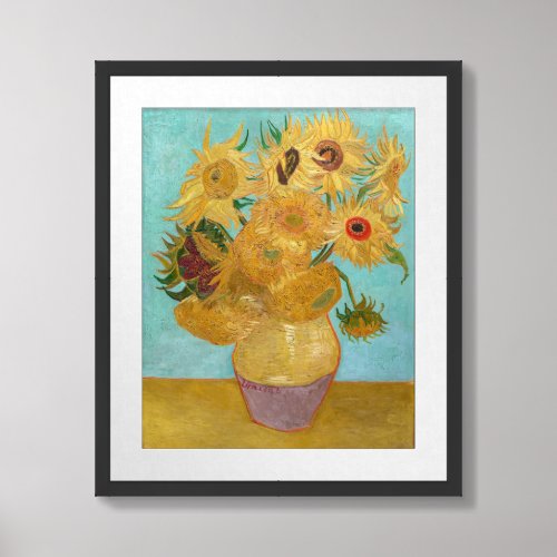 Vincent Van Gogh _ Vase with Twelve Sunflowers Framed Art