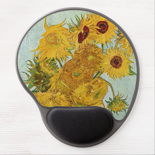 Vincent Van Gogh _ Vase with Twelve Sunflowers Gel Mouse Pad