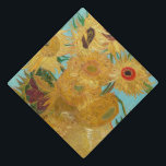 Vincent Van Gogh - Vase with Twelve Sunflowers Graduation Cap Topper<br><div class="desc">Vase with Twelve Sunflowers / Vase avec douze tournesols - Vincent Van Gogh,  January 1889 - Sunflowers 1889 repetition of third version (F455)</div>