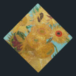 Vincent Van Gogh - Vase with Twelve Sunflowers Graduation Cap Topper<br><div class="desc">Vase with Twelve Sunflowers / Vase avec douze tournesols - Vincent Van Gogh,  January 1889 - Sunflowers 1889 repetition of third version (F455)</div>