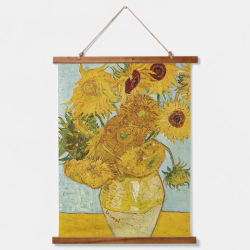 Vincent Van Gogh _ Vase with Twelve Sunflowers Hanging Tapestry