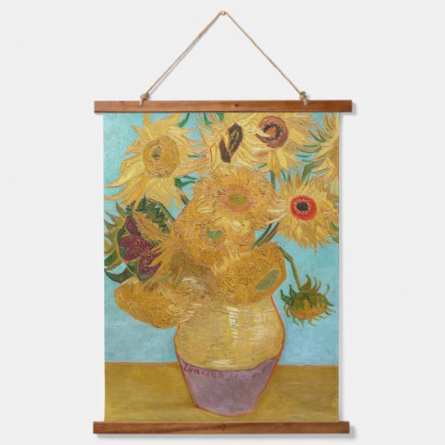 Vincent Van Gogh _ Vase with Twelve Sunflowers Hanging Tapestry
