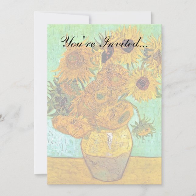 Vincent Van Gogh - Vase With Twelve Sunflowers Invitation (Front)