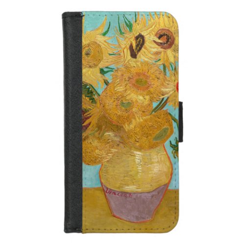 Vincent Van Gogh _ Vase with Twelve Sunflowers iPhone 87 Wallet Case