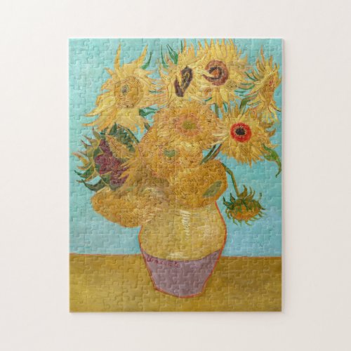 Vincent Van Gogh _ Vase with Twelve Sunflowers Jigsaw Puzzle