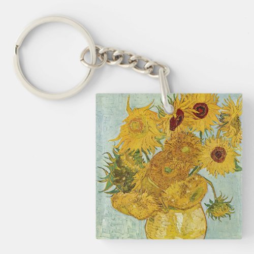 Vincent Van Gogh _ Vase with Twelve Sunflowers Keychain