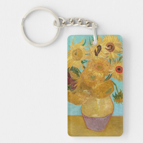 Vincent Van Gogh _ Vase with Twelve Sunflowers Keychain